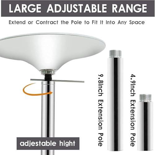 Barre de pole dance rotative et fixe - Hauteur réglable sans perçage pour débutant - 5