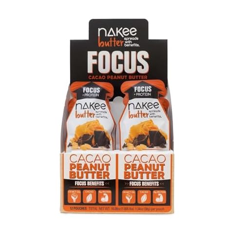 Nakee Butter Focus Cacao Peanut Butter - 12-Pack Cover