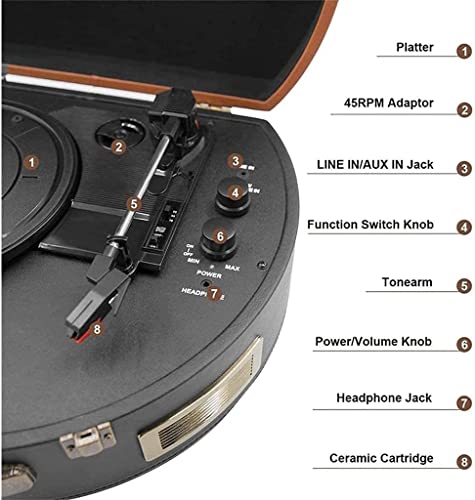 Tourne-Disque, Platine Vinyle Bluetooth avec Haut-parleurs intégrés, 3 Vitesses nostalgique Portable Vintage Valise LP… - Les Beatles, Paul McCartney, John Lennon, RIngo Starr, George Harrison Tourne-Disque, Platine Vinyle Bluetooth avec Haut-parleurs intégrés, 3 Vitesses nostalgique Portable Vintage Valise LP… – Image 7