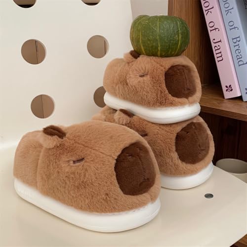 Capybara Slippers for Women Men,Character Slippers,Cute Animal Slippers,Winter Cartoon Slippers for Women,Cozy Home Slippers3