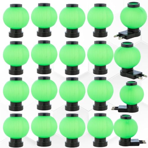 Image of Hi-Plasst Green Night Lamp for Bedroom - 20 Pcs LED Plug in 0 Watt Bulb Lamp for Study, Wall & Bedside Table