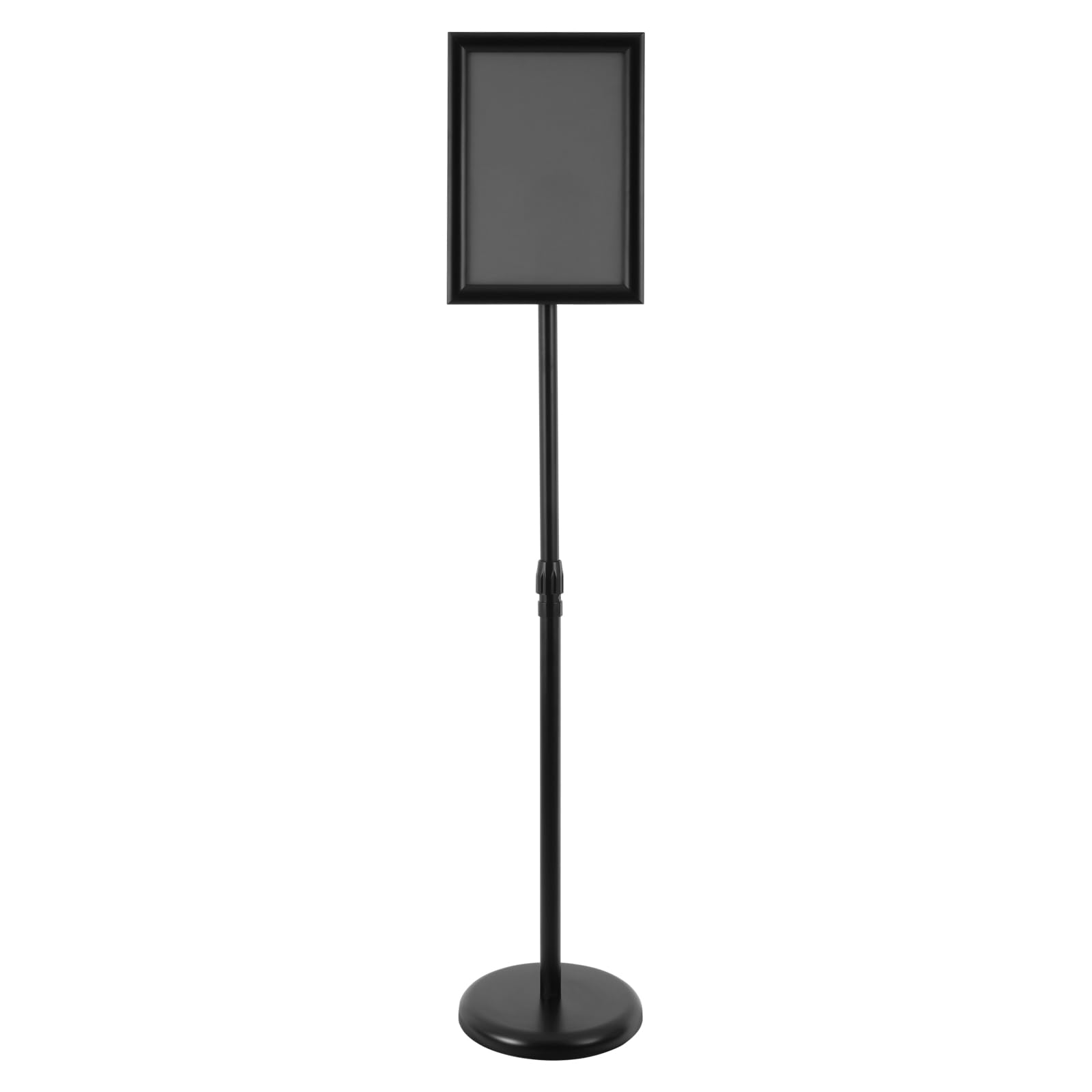 Juego de 8 soportes A4 para folletos, altura ajustable y giratorio 360°, soporte de exhibición, soporte para folletos, soporte de aluminio para publicidad, menús y pósteres (negro)