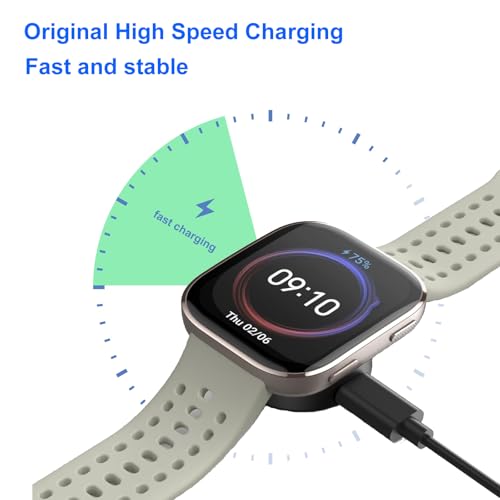 Cargador para Amazfit Bip 6 con base magnética estable y cable flexible de un metro dos unidades 6