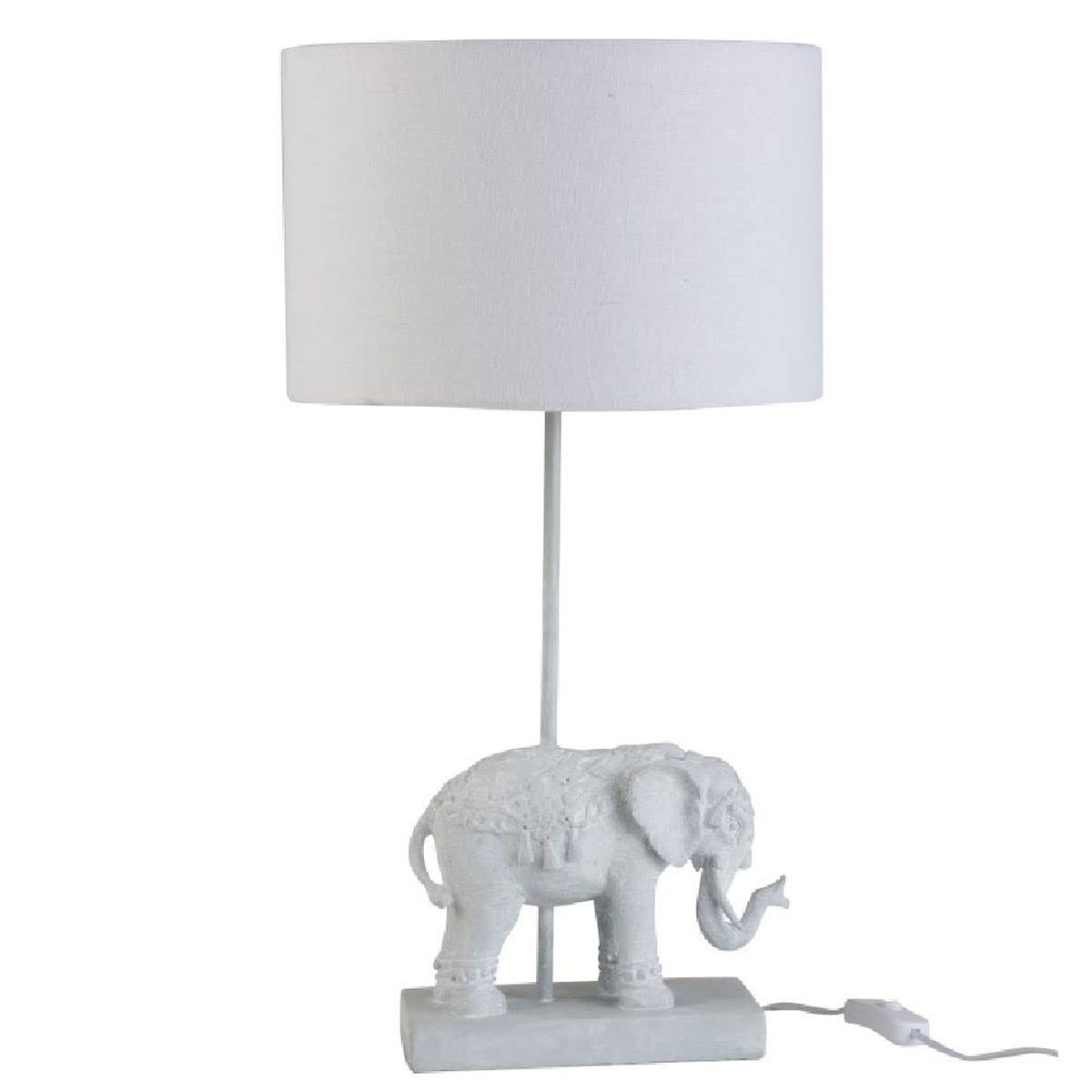 Lampe éléphant avec abat-jour pour table de chevet et bureau