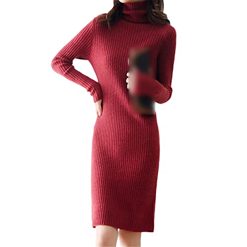 Robe en laine mérinos bordeaux Kelsiop : la douceur d'un cocon chaud pour l'hiver