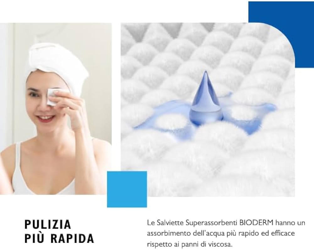 Bioderm Total Gen Salviette Detergenti Per Il Corpo – 40pc – Salviette Igienizzanti Corpo XXL – Tessuto Extra Soft – Per Igiene Senza Acqua Di Cuti Delicate, Sensibili E Fragili
