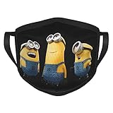 Christmas Minions Gesichtsmaske, wiederverwendbar, Stoff-Gesichtsmasken, waschbar, Bandana Gesichtsmaske, Sonnenstaubschutz, Sturmhaube, Schal zum Angeln und Radfahren