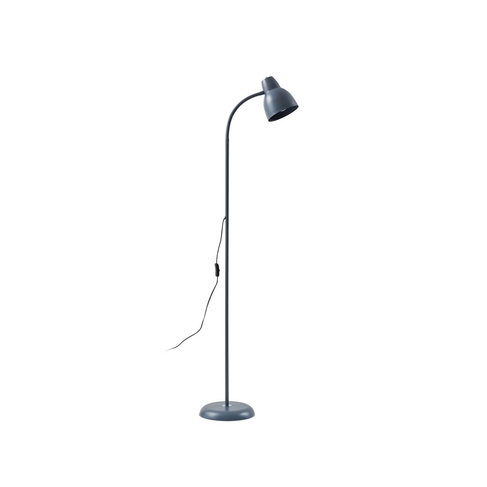 Lindby Floor Lamp Tebbi in Silver Made of Metal for e.g. Living Room & Dining (1 Light Source, E27) from Standard