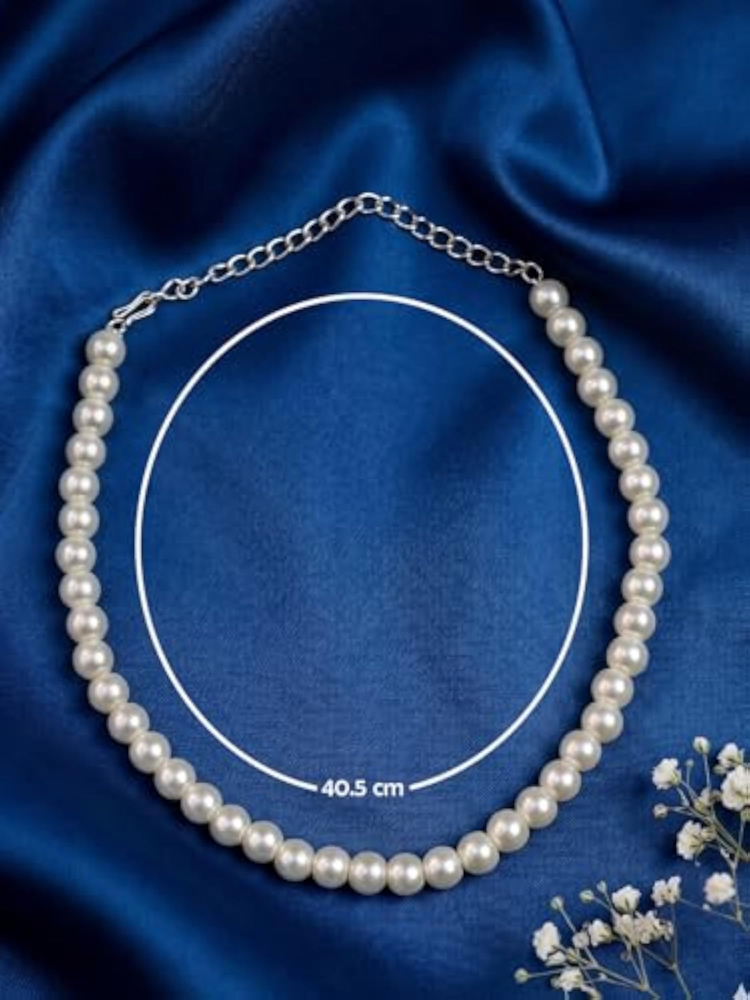 Women's Pearl Choker Necklace, Elegant Minimal Neckpiece