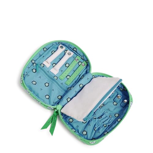 Vera Bradley Cotton Zip-Around Jewelry Organizer Case, Garden Green Leaf2