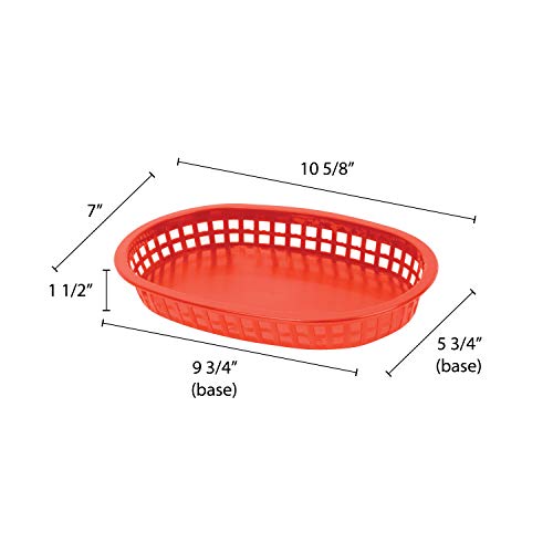 Winco PWBN-16B 16-Inch by 11-Inch by 3-Inch Rectangular Woven Basket with Handles, SET OF 12