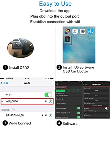 BANIGIPA Enhanced OBD2 Scanner, Car Engine Fault Diagnostic, Read/Erase Codes, Analysis of Battery Voltage Detection, Oxygen Sensor O2 Test Scan Tool, Suitable for All Cars Comply OBD II Protocol