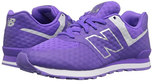 Image of New Balance Kid's 574 V1 Lace-Up Sneaker, Purple /Grey, 4 W US Big Kid (8-12 Years)