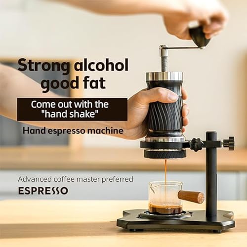 Tragbare Kaffeemaschine mit variablem Druck, handgekröpfte Espressomaschine, mit Aufbewahrungstasche, 9-12 bar variabler Druck, 100 ml Wassertankkapazität, für Reisen im Freien 3 Tragbare Kaffeemaschine mit variablem Druck, handgekröpfte Espressomaschine, mit Aufbewahrungstasche, 9-12 bar variabler Druck, 100 ml Wassertankkapazität, für Reisen im Freien