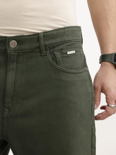 Image of WROGN Men's Mid-Rise Jeans | 100% Cotton | Anti-Fit Relaxed Silhouette