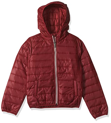 Image of Max Girl's Nylon & Net Quilted Hooded Medium Standard Length Puffer Jacket