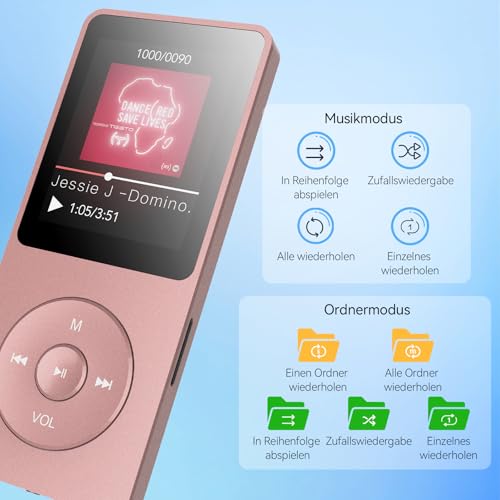 MP3 Bluetooth Écouteurs AGPTEK 64Go Plus de Problème de Stockage