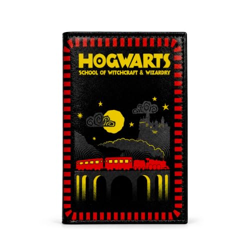 Image of Nasher Miles x Harry Potter Hogwarts Express Passport Sleeve Set of 2 | PU Travel Cover with Cards Slot | Ideal for Travel | Men, Women, Boys, Girls (Black & Red)