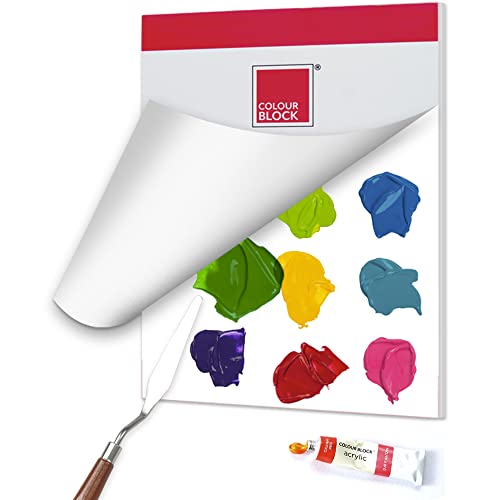 Colour Block Palette Paper 9X12 In, 40 Sheets, 15 Pound Pressed- Mess Free Paint Mixing Surface, Acid Free Art Supplies For Watercolor, Oil Paint And Acrylic Paint, Supplies For Arts And Crafts #TOP2