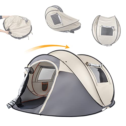 Carpa Camping Plegable para 4 Personas Fácil Montaje miniatura 4