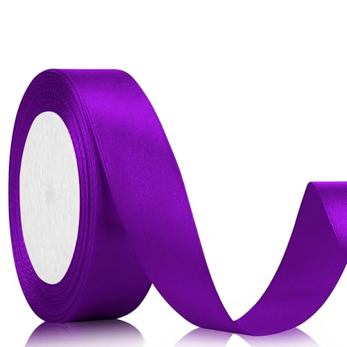 Geschenkband Satinband 22m, 20mm Breit Geschenkband, Lila Schleifenband für Hochzeit, Bastelarbeiten und Geschenkverpackung Hochzeitsdekoration...