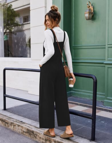 Ekouaer Corduroy Overalls for Women Casual Loose Jumpsuits with Pocket - image 3
