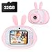 Produktbild Kamera Kinder, Wiederaufladbar Digitalkamera Kinder, Kaninchen-Design Digitalkamera Videokamera Fotoapparat Junge Mädchen Full HD 1080P 2.4 Zoll LCD Bildschirm 32GB TF Karte