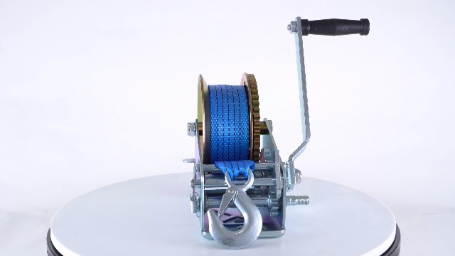 OPENROAD Boat Winch 3500lbs Hand Winch, with 32ft Blue Strap and 2 Speed switchable, for Boat Trailer Towing Winch