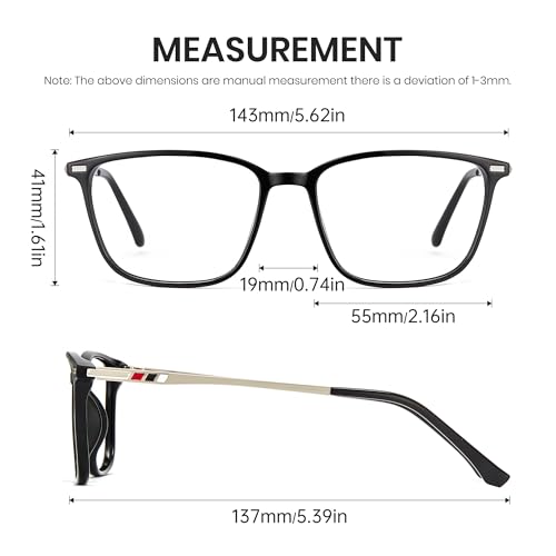 Image of Cyxus Photochromic Blue Light Blocking Glasses for Men Women, Lightweight Square Eyeglasses, UV Protection Transition Sunglasses for Computer Gaming Outdoor Daily Wear 8208iT01