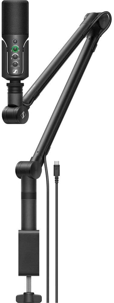 Sennheiser Profile USB Condenser Mic Streaming Set with Boom Arm Plus Kellards Pop Filter and 5-Pack Cleaning Wipes Bundle
