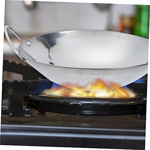 Wok de acero inoxidable con doble mango 2 piezas miniatura 2