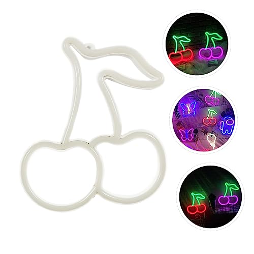 UKCOCO 3 Pecas Cherry Neon Lâmpadas De Cerejeira Acender Sinais Lâmpada De Destaque Em Pé Candeeiro