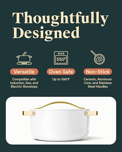 Caraway-Nonstick-Ceramic-Dutch-Oven-Pot-with-Lid-65-qt-105-Non-Toxic-PTFE-PFOA-Free-Oven-Safe-Compatible-with-All-Stovetops-Gas-Electric-Induction-White Caraway Nonstick Ceramic Dutch Oven Pot with Lid 65 qt 105 Non Toxic PTFE PFOA Free Oven Safe Compatible with All Stovetops Gas Electric Induction White