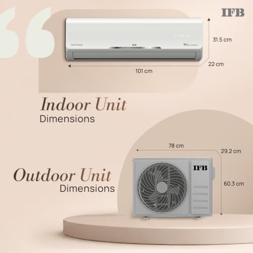 Image of IFB 1.5 Ton 5Star,New star rated,AI Powered Inverter Split Air Conditioner with Inbuilt WiFi,Hybrid Mode, 8in1 Flexi Mode,Heavy Duty Compressor,Self Clean,100% Copper Tubes,CI195SS32SGM3, White