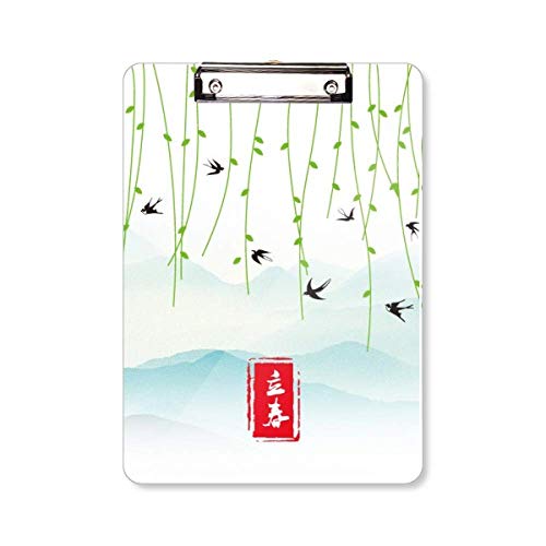 Porte-bloc A4 Spring Begins avec pince robuste et design artistique