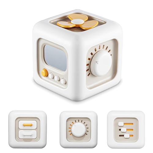 VoMii Baby Spielzeug ab 1 Jahr, Montessori Spielzeug, Feinmotorik Aktivitäts Würfel Spielzeug, Pädagogisches Lernspielzeug, Geschenk für Baby 12-24 Monate