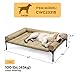 Veehoo Cooling Elevated Dog Bed Add Removable Waterproof Bolster Cushion Mat, Raised Pet Cot with Breathable Teslin Mesh, No-Slip Feet, Dog Couch Bed for Indoor Outdoor, 42x30inches, Beige, CWC2331B