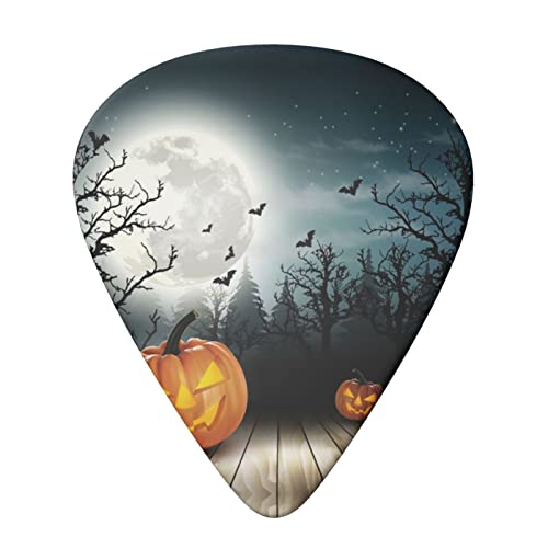 Lot de 6 médiators Halloween Moon Bat Pumpkin pour guitare acoustique, guitare électrique, basse, ukulélé – Fin, moyen… - Les Beatles, Paul McCartney, John Lennon, RIngo Starr, George Harrison Lot de 6 médiators Halloween Moon Bat Pumpkin pour guitare acoustique, guitare électrique, basse, ukulélé - Fin, moyen… – Image 4