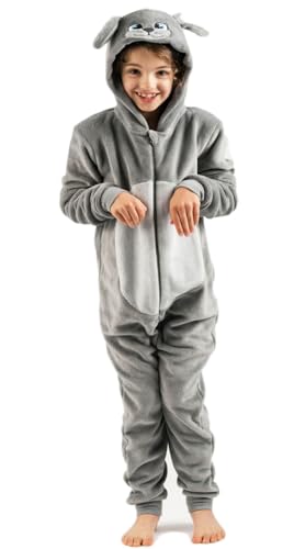Grenouillères Wunsy Lapin pour Enfants de 2 à 13 Ans, Lapin gris, 3-4 ans
