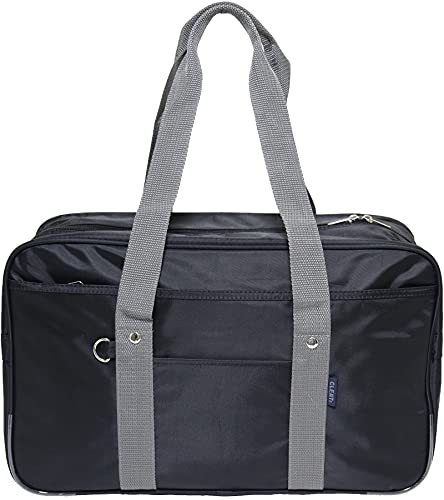 [クリート] スクールバッグ 多機能 内ポケット ポリエステル B4サイズ対応 ブラックグレー