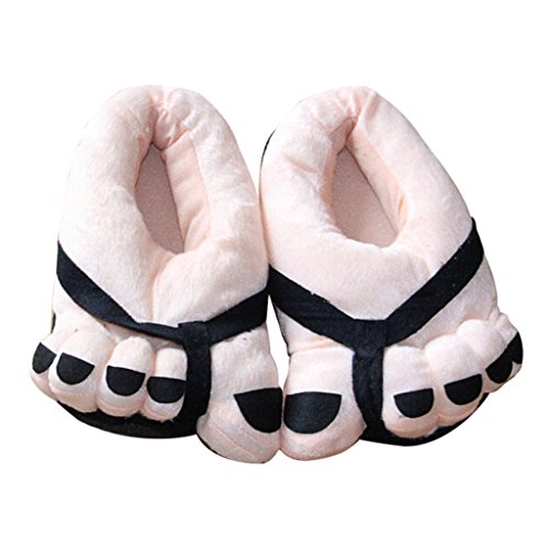 ZN Chaussons rigolos pour adultes pieds avec gros orteils en peluche