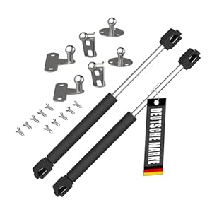 Bemacom 2x Gasdruckfeder Klappenbeschlag 120N Schwarz