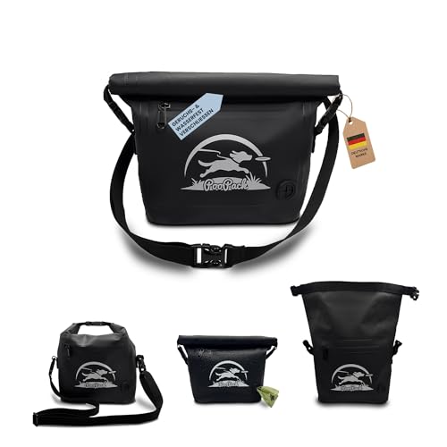 Taleas Leckerlitasche für Hunde – Wasserfeste Gassi Tasche mit geruchsdichtem Kotbeutel-Fach – Hundetraining Tasche zum Umhängen oder als Gürteltasche – Futterbeutel & Leckerlibeutel für unterwegs