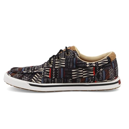 Image of Twisted X Women's Kicks Lace Southwestern Sneaker Moc Toe - WCA0056 8 1 /2 M US Black