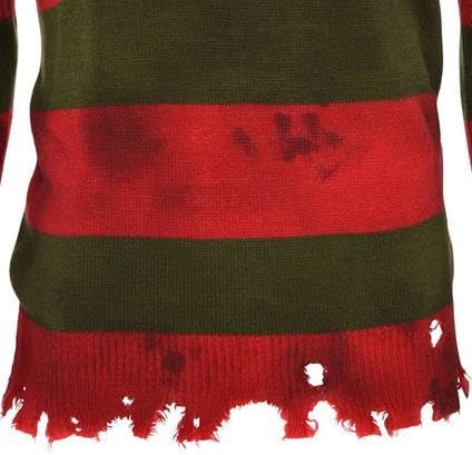 Miniatura 4 de Party City - Disfraz de Freddy Krueger para adultos, Pesadilla en Elm Street, disfraz incluye suéter de manga larga con patrón de rayas, disfraces