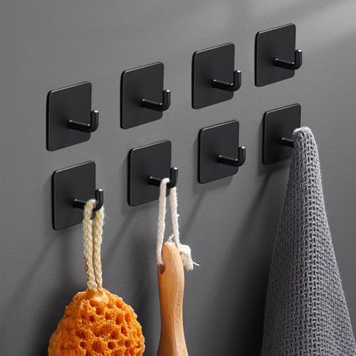 EDMILE Adhesive Hooks for Hanging, Self-Adhesive Wall Hook for Key