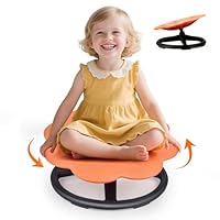 Sensory Spinning Chair for Autism Flower Sensory Board Kid Swing Chair Spinny Chair Physical Therapy Sensory Seating Metal Base Non-Slip Chair Sensory Toys Equipment for ADHD Body Coordination