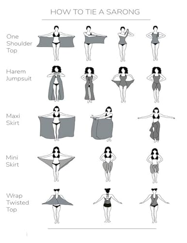 Image of Ekouaer Women Sarong Swimsuit Coverups Chiffon Long Bikini Wraps Sheer Beach Bathing Suit Cover Up