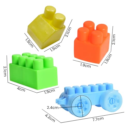 Image of DIY Building Blocks Set for Kids, 200 Pieces Construction Toy with 32 Wheels, Build 8 Toy Cars, STEM Educational Building Kit, Creative Learning Blocks for Boys & Girls 3+ Years