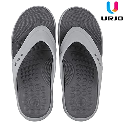 Image of URJO FOAM Men's Slippers /FlipFlops Lightweight Super Flexible Arch Support Durable Anti Skid & Stylish Dailywear Slippers /FlipFlops for Men